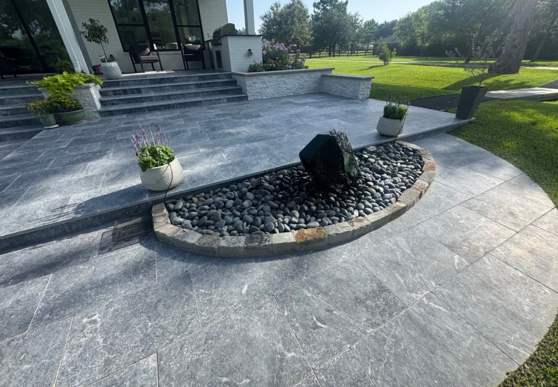 Beautiful decorative concrete patio in San Clemente